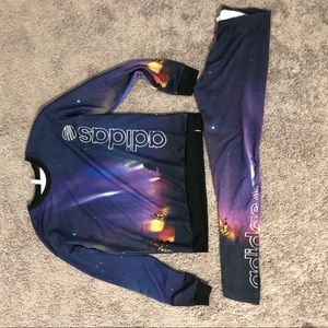 Adidas sweatshirt and leggings
